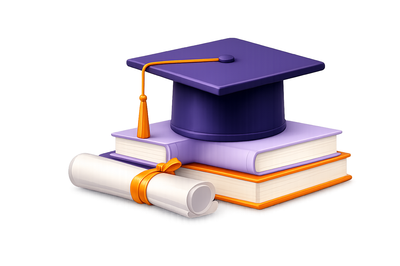 Graduation Cap on Books